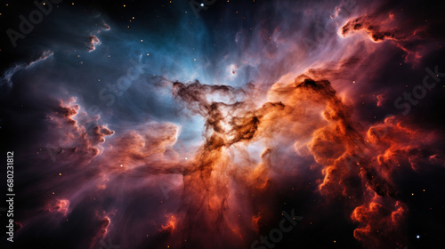 A Tranquil Nebula in a Vast Cosmic Landscape