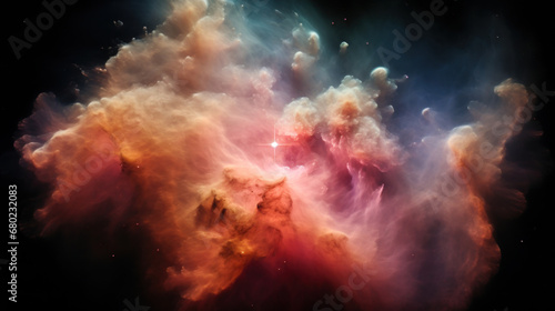 A Vibrant Celestial Nebula Painted by Stars © Ananncee Media