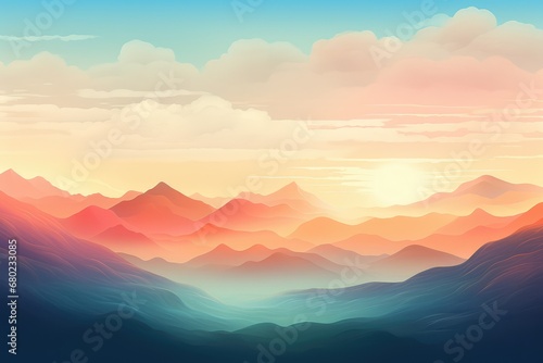 sunset in the mountains © GalleryGlider