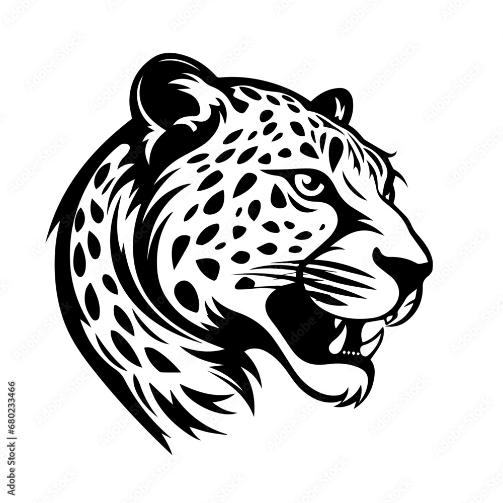 Majestic Cheetah Head Vector Illustration Majestic Cheetah Head Vector Illustration
