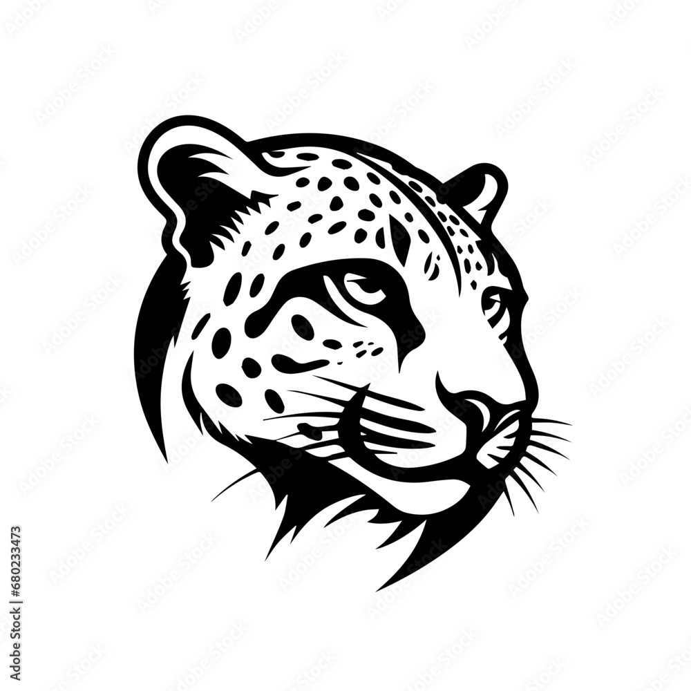Majestic Cheetah Head Vector Illustration Majestic Cheetah Head Vector Illustration