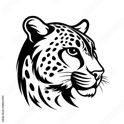 Majestic Cheetah Head Vector Illustration