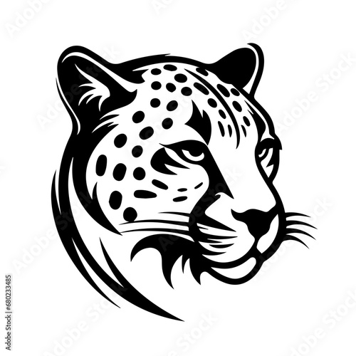 Majestic Cheetah Head Vector Illustration