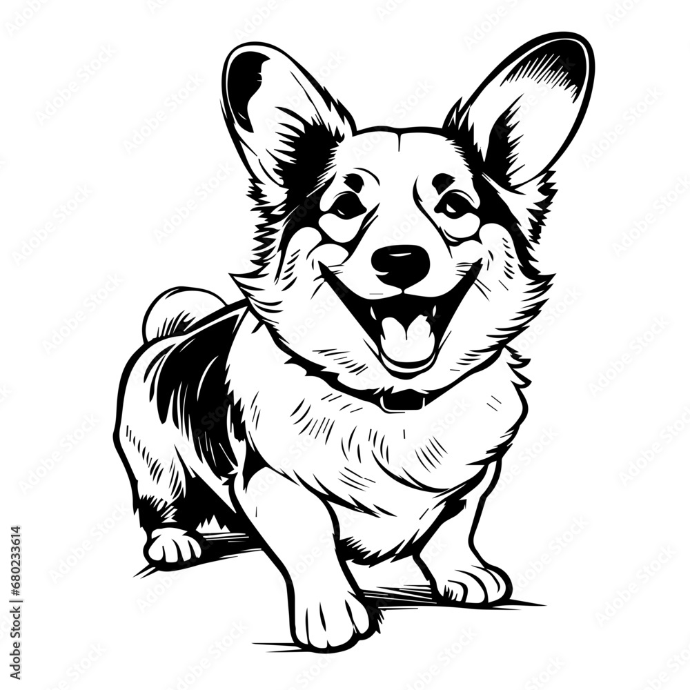 Playful Corgi Vector Illustration Playful Corgi Vector Illustration