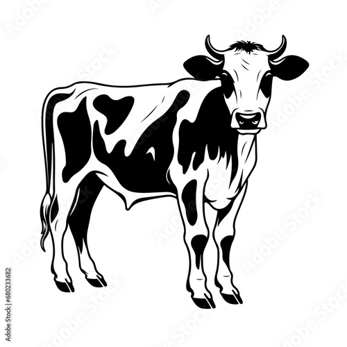 Gentle Cow Vector Illustration