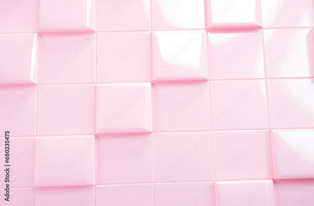Close-Up of a Pink Wall with Square Tiles Close-Up of a Pink Wall with Square Tiles