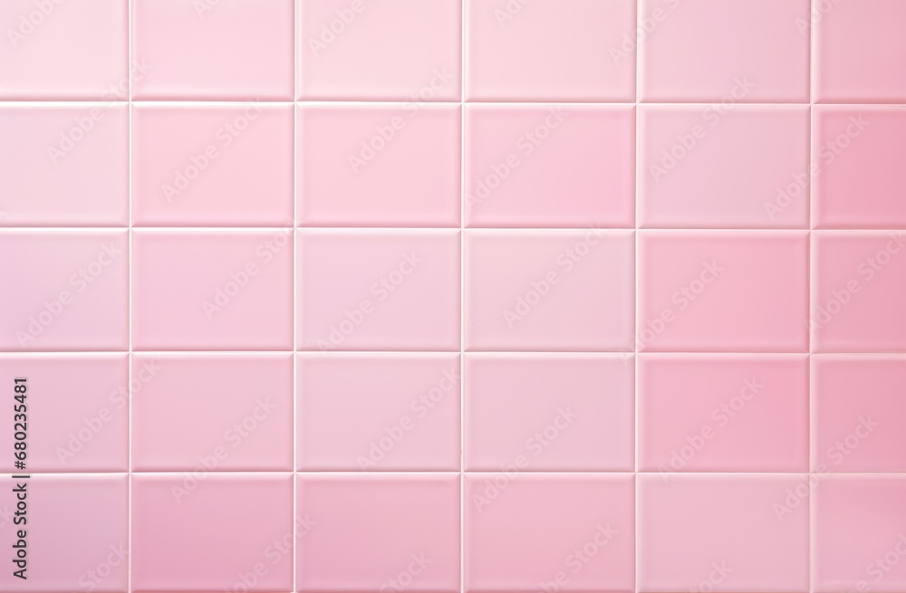 Pink Elegance: A Beautifully Tiled Bathroom Wall in Soft Shades of Pink