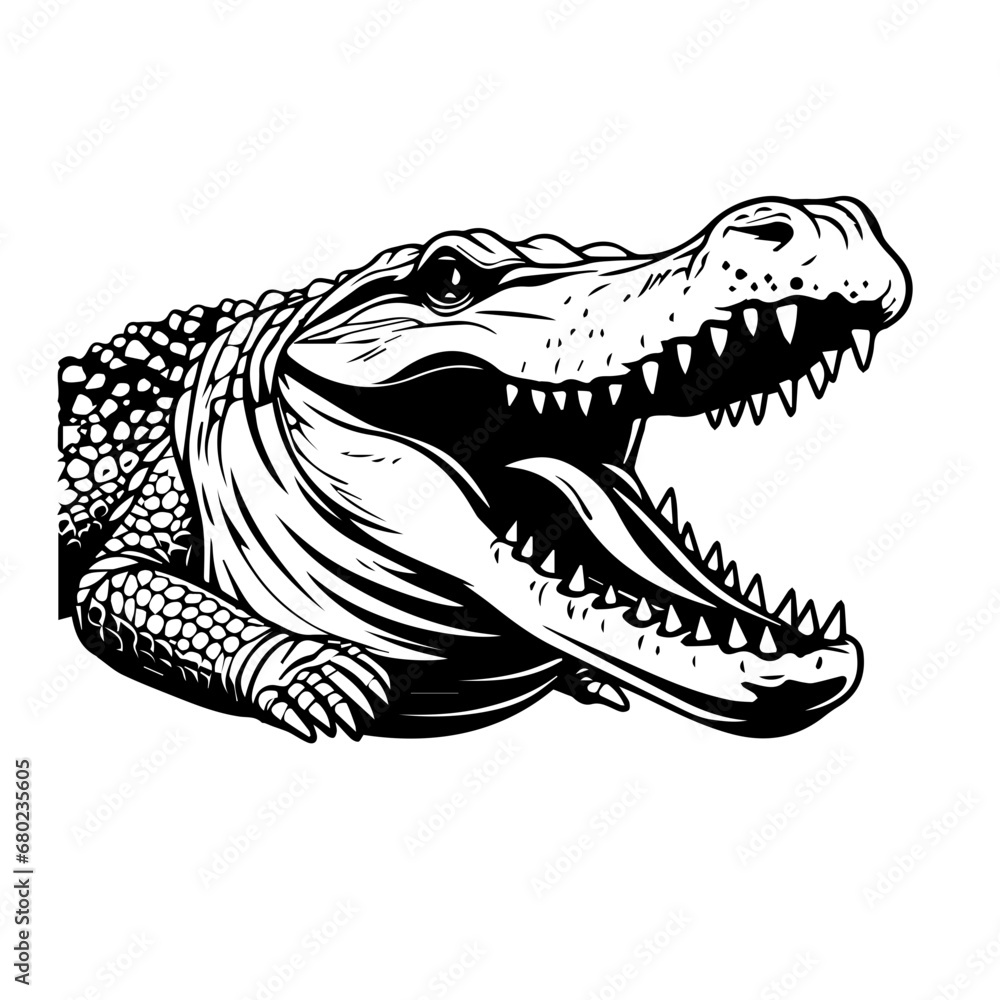 Stealthy Crocodile Vector Illustration Stealthy Crocodile Vector Illustration