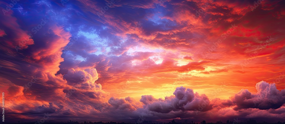 As the summer sun began its descent, the sky transformed into a breathtaking masterpiece of vibrant hues, a beautiful spectacle for those who admired the ever-changing cloudscapes, reminding them of
