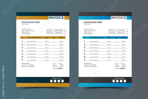 geometric architecture project invoice design
