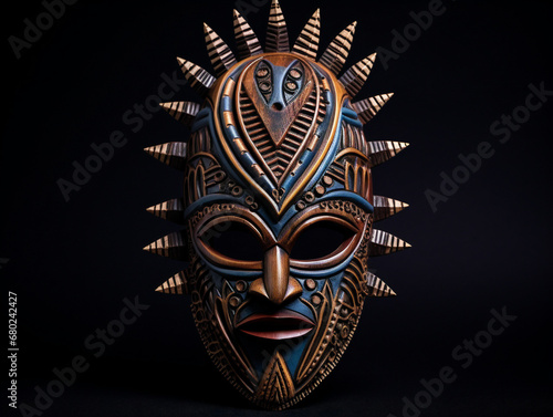 A captivating traditional African tribal mask, representing rich cultural heritage and symbolism.