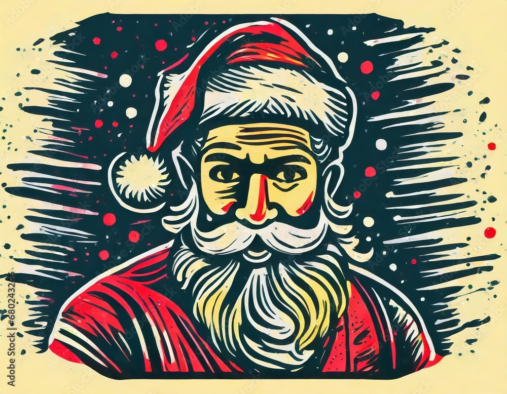 cartoon portrait of santa claus cartoon portrait of santa claus