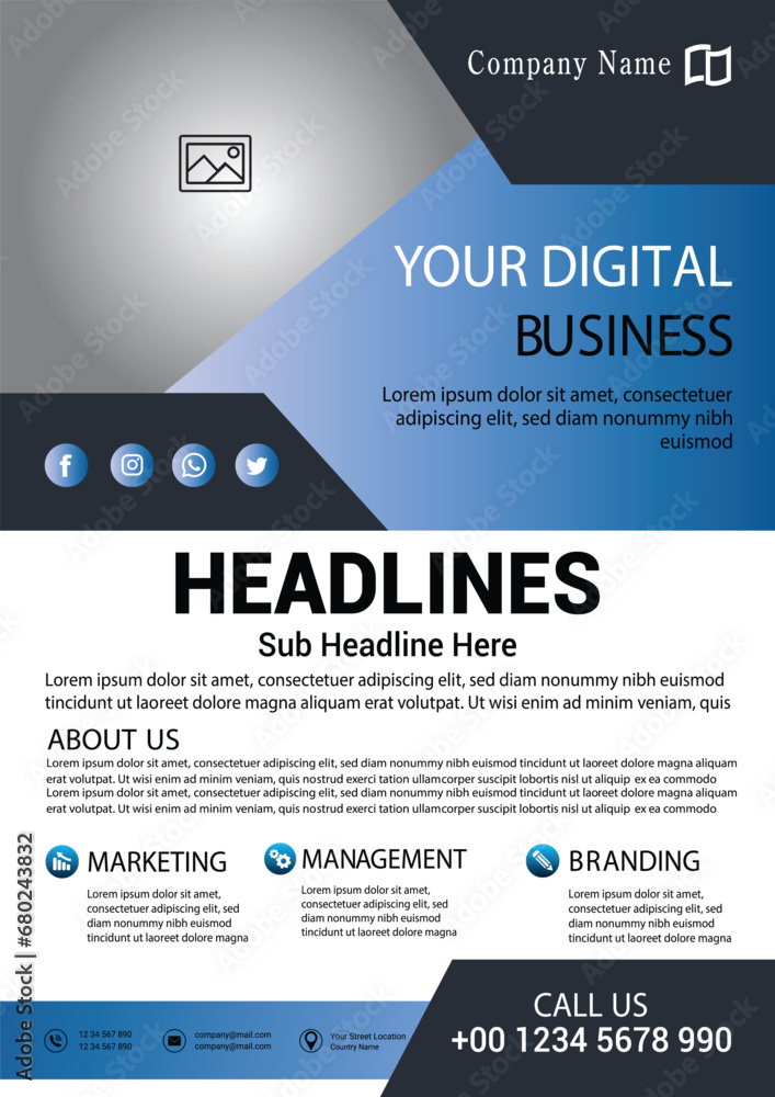 Fototapeta premium Corporate Business Flyer Template