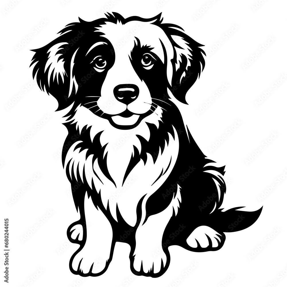 Loyal Dog Vector Illustration Loyal Dog Vector Illustration