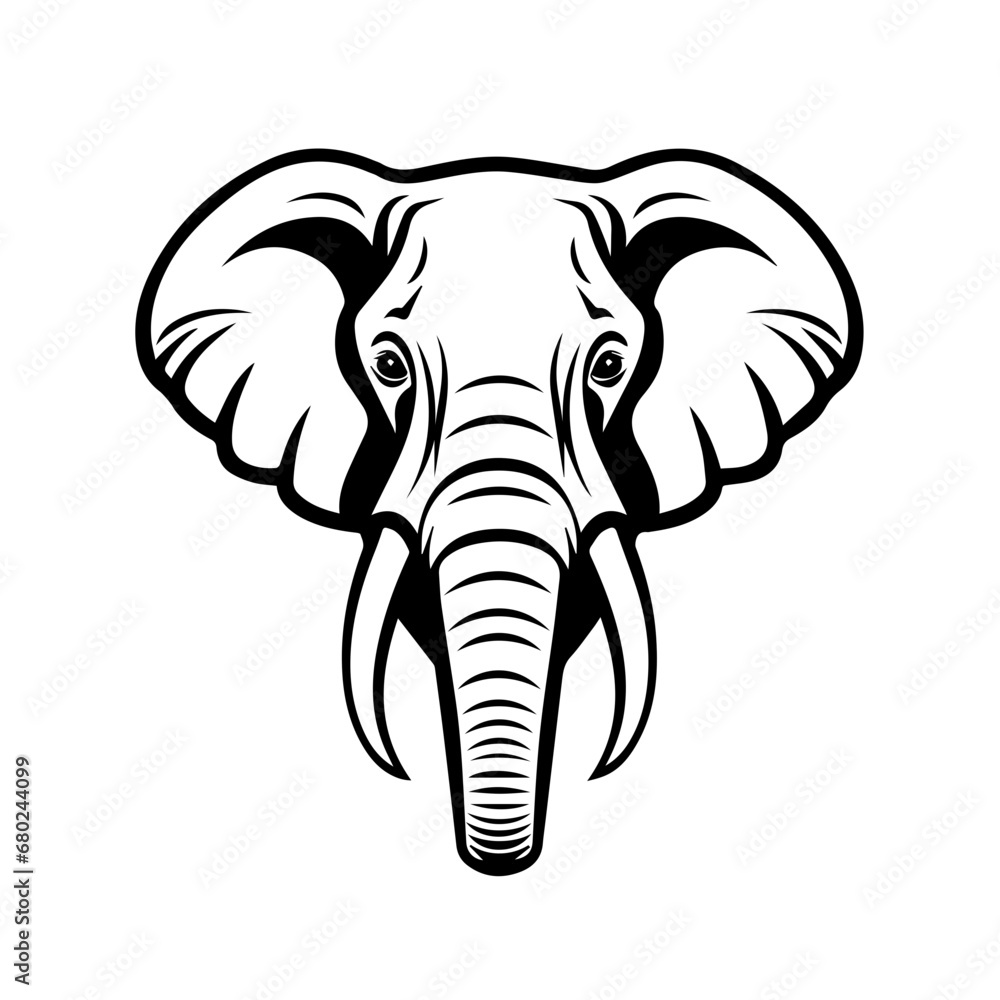 Majestic Elephant Vector Illustration Majestic Elephant Vector Illustration