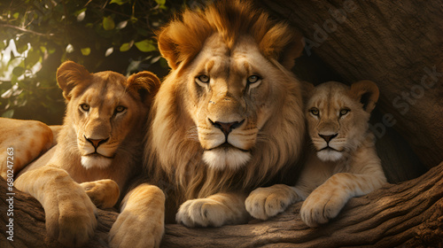 a lion family