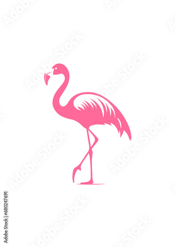 Tropical Flamingo Vector Illustration