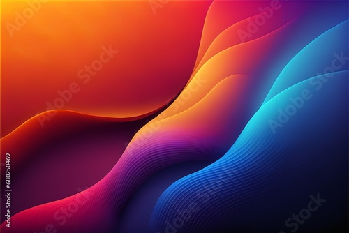 abstract background with waves. Generative AI.