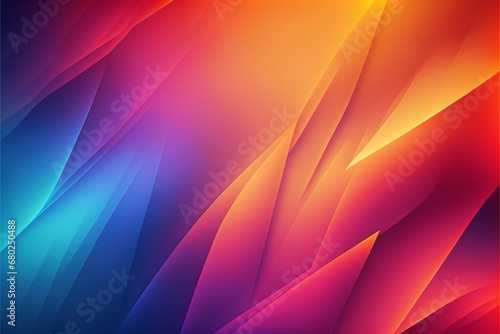abstract colorful background with lines and shapes. Generative AI. 