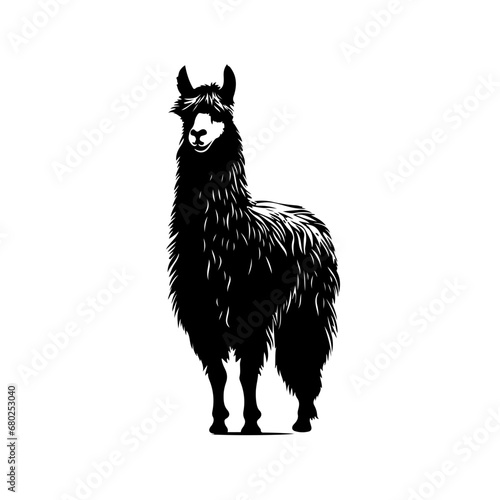 Cheerful Llama Vector Illustration