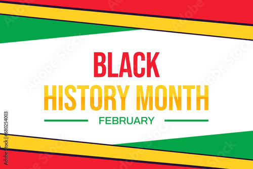 Colorful Black History Month Wallpaper background with typography and design. Celebrating black history month, backdrop design. banner style