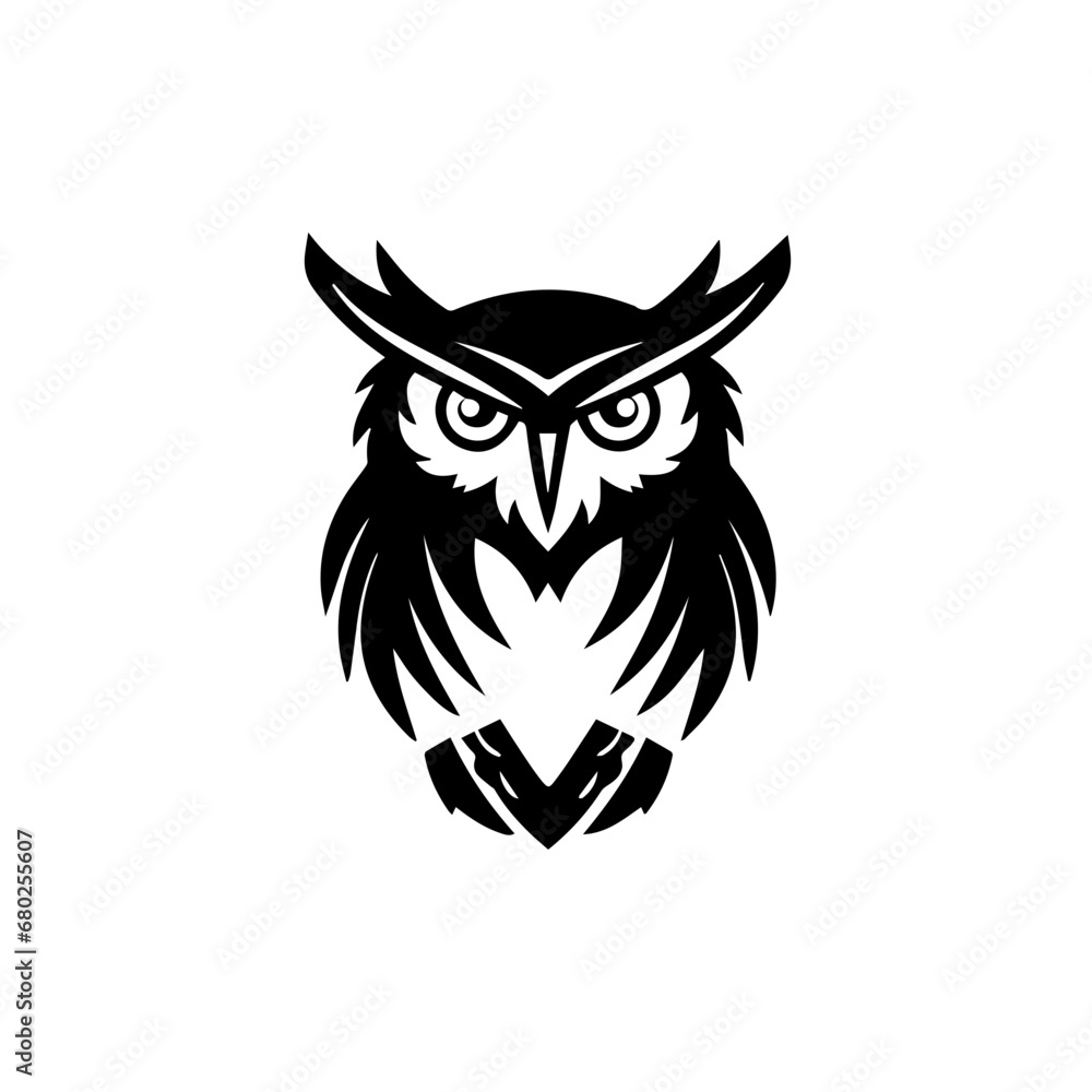 Elegant Owl Icon Vector Illustration Elegant Owl Icon Vector Illustration