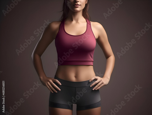 Woman fitness suit mockup, 3D woman fitness suit mockup presentation, female gym and sport suit mockup, ai generated photo © Akilmazumder