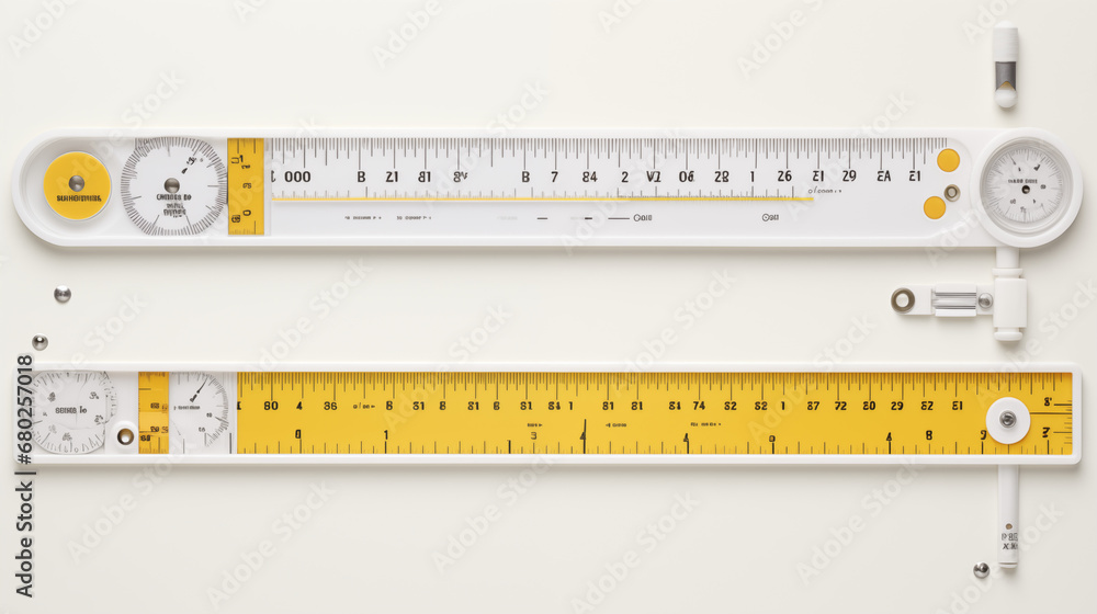 white and yellow close up of a ruler white and yellow close up of a ruler