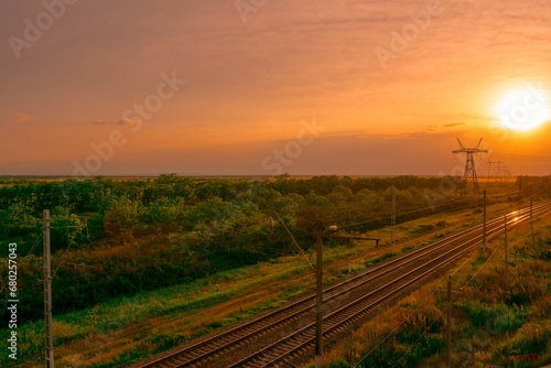 railway in the morning