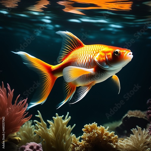 beautiful fish in the dark beautiful fish in the dark underwater view of a beautiful sea aquarium