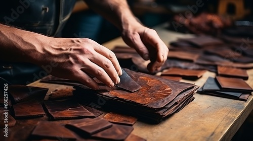 Craftsmanship of an Shoemaker Mastering the Art of Leather Boot Production