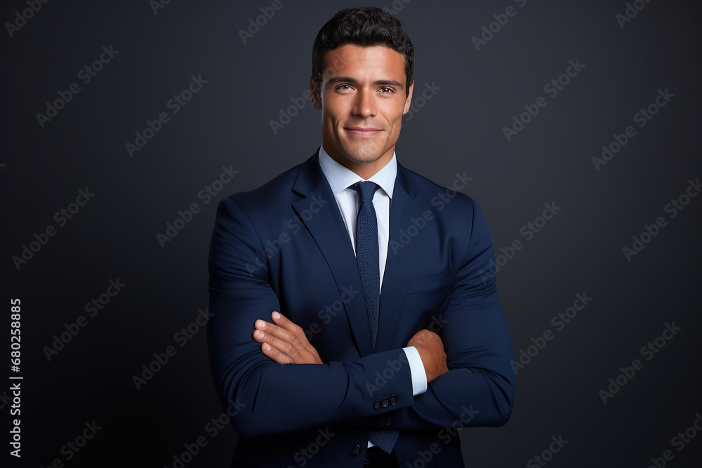 portrait of a businessman on dark background portrait of a businessman on dark background
