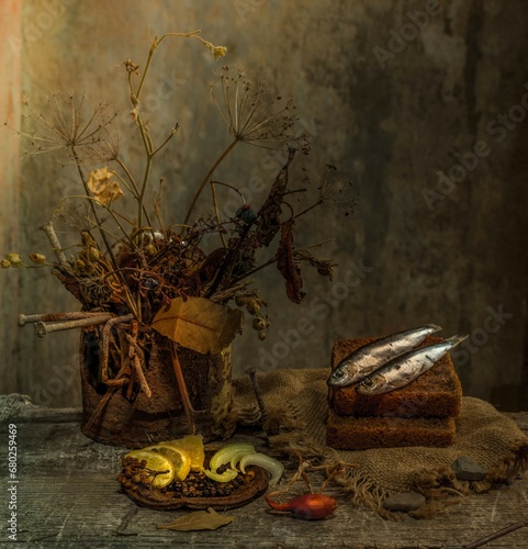 still life with fish