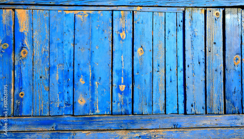 weathered blue painted wood boards andernos gironde aquitaine france photo