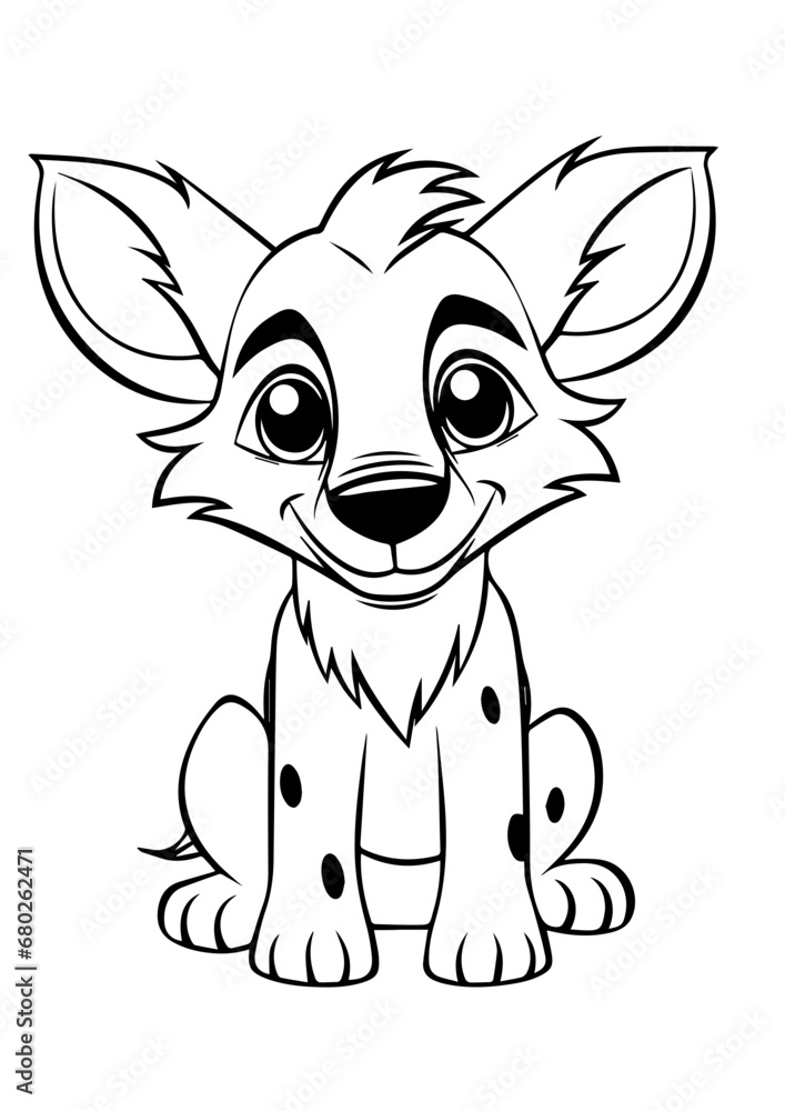 Mischievous Hyena Vector Illustration