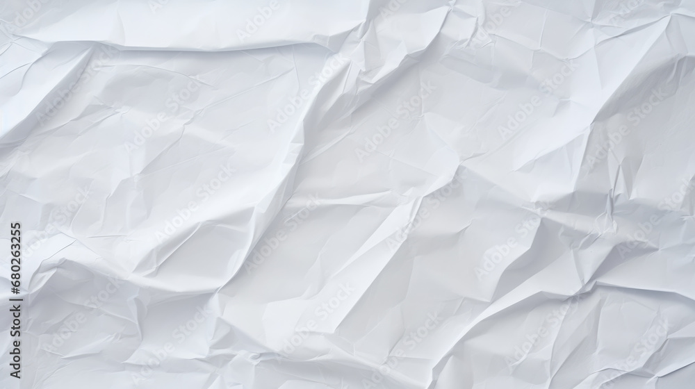 A crumpled white paper texture with multiple creases and folds creating an abstract pattern. A crumpled white paper texture with multiple creases and folds creating an abstract pattern.