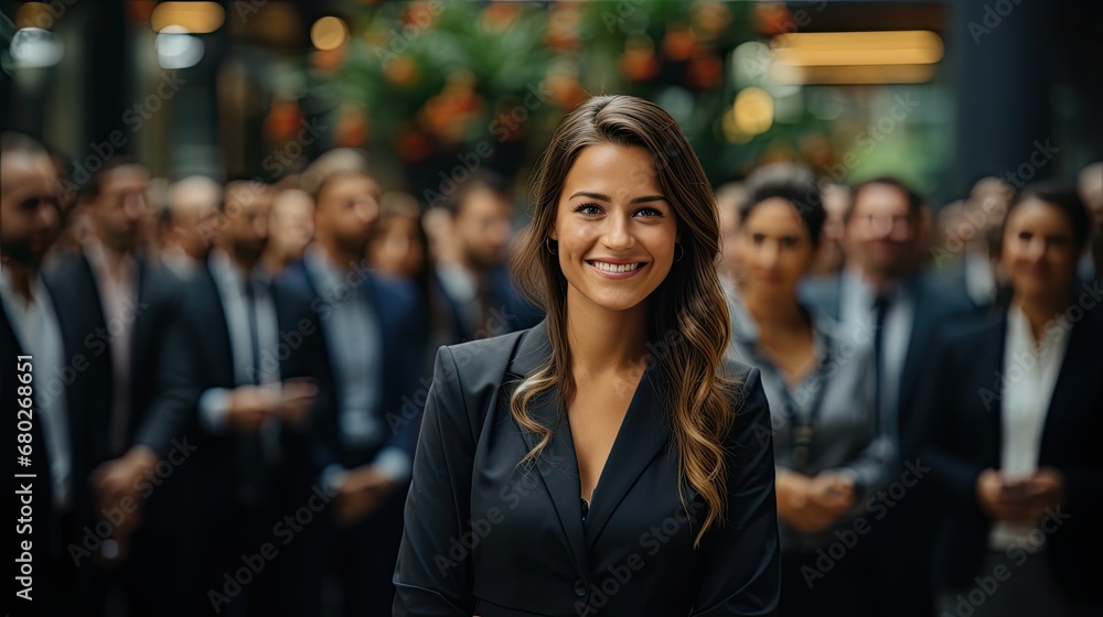 Concept of welcoming a new employee. Generative AI Concept of welcoming a new employee. Generative AI