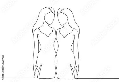 Women. Twins. One line