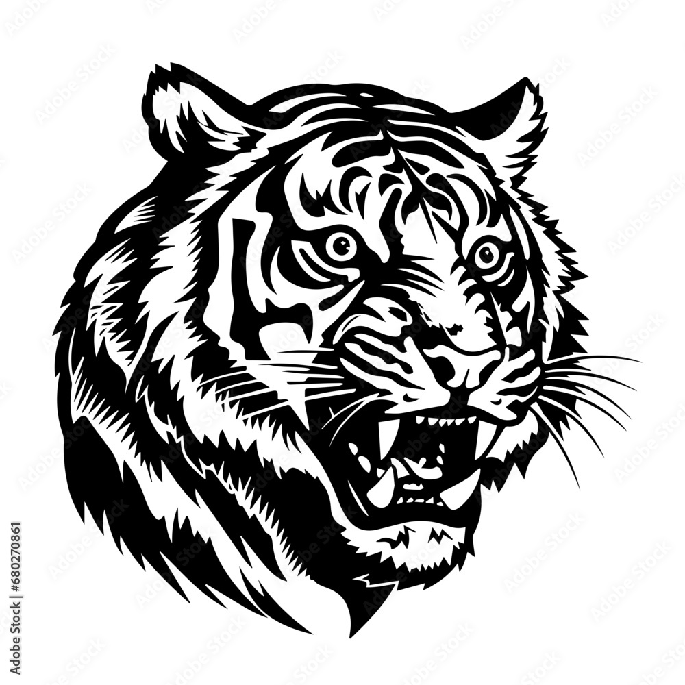Majestic Tiger Vector Illustration