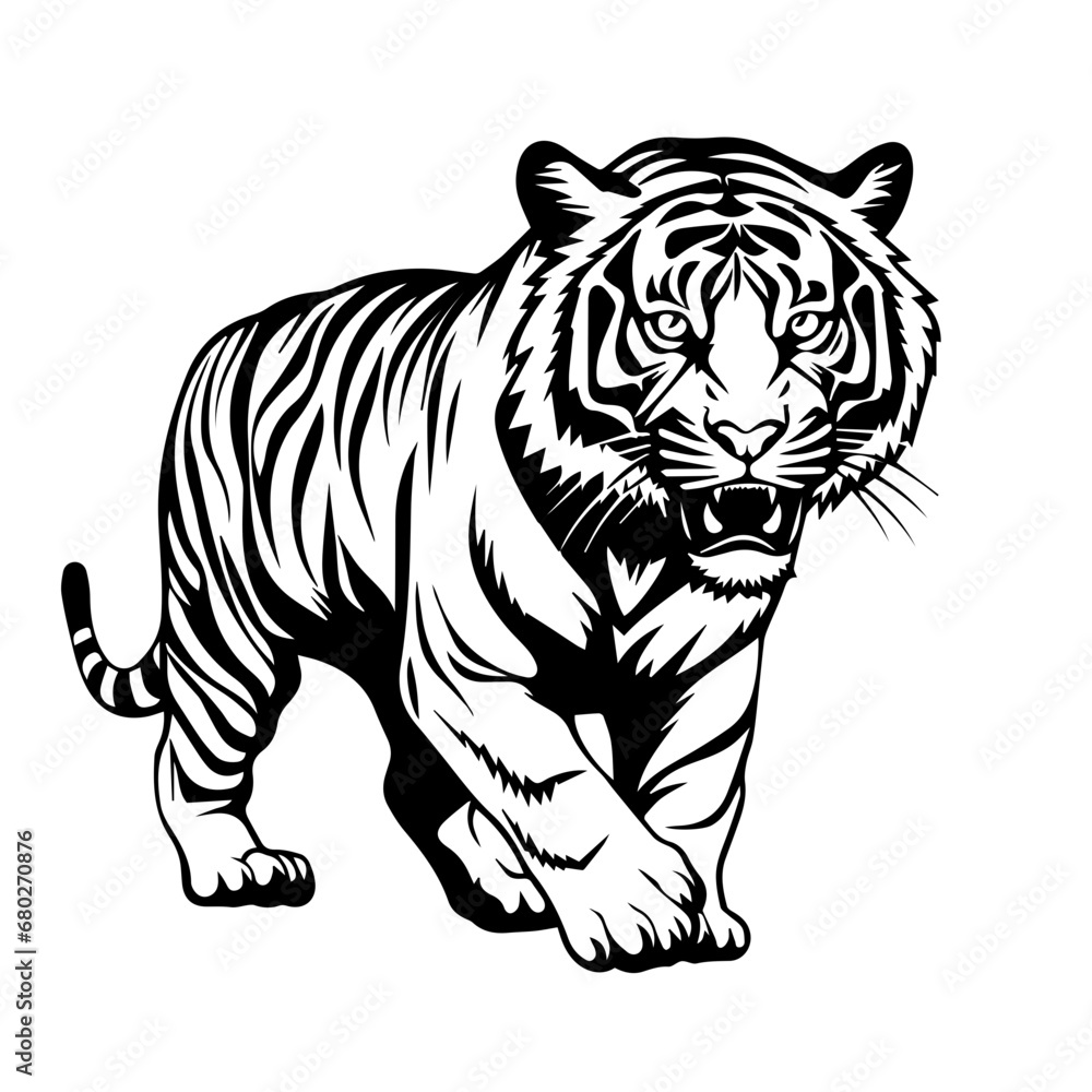 Majestic Tiger Vector Illustration Majestic Tiger Vector Illustration
