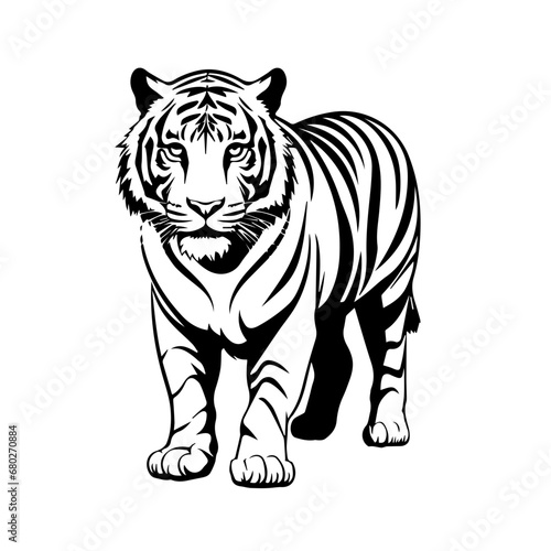Majestic Tiger Vector Illustration © Mateusz