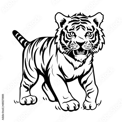 Fototapeta Naklejka Na Ścianę i Meble -  Majestic Tiger Vector Illustration