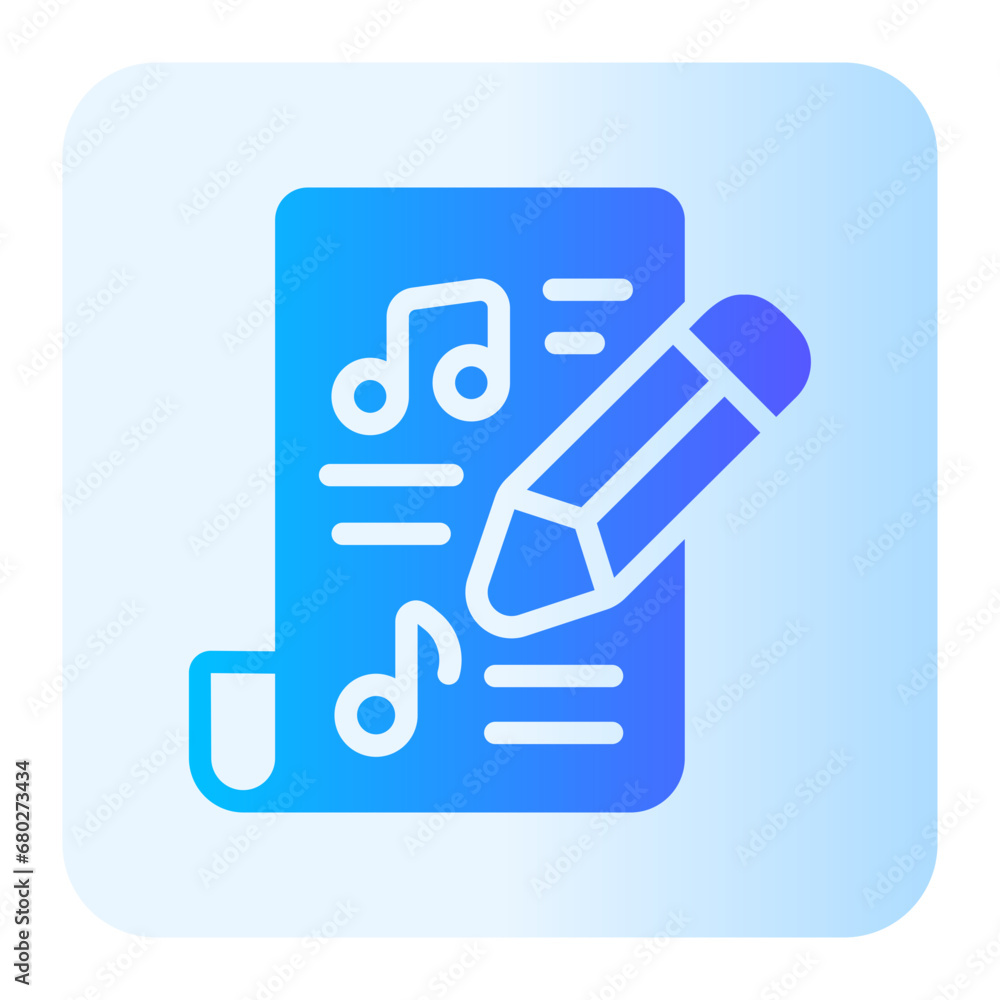 sheet music gradient icon