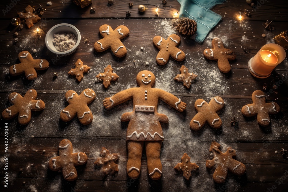 Sweet Holiday Moments: Gingerbread Angels, generative AI Sweet Holiday Moments: Gingerbread Angels, generative AI
