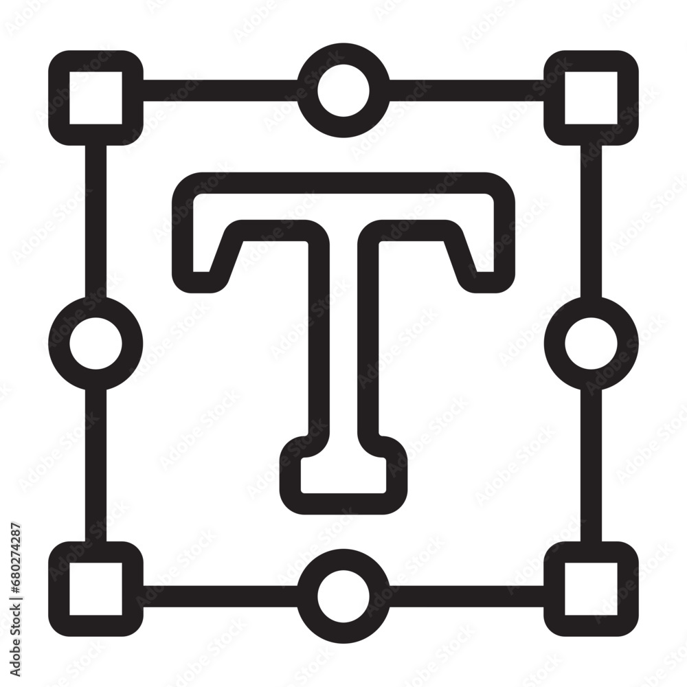 typography line icon typography line icon
