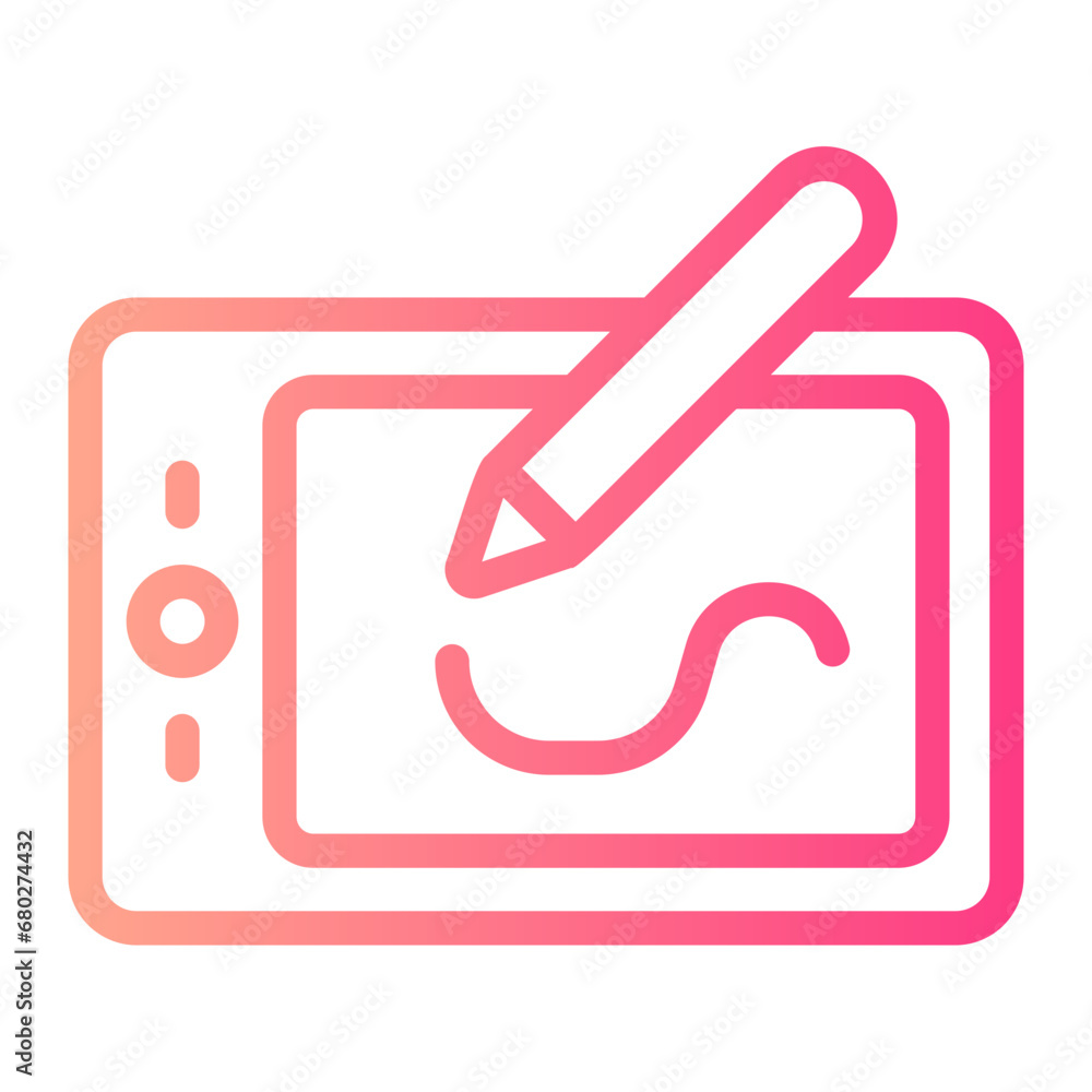 graphic tablet gradient icon graphic tablet gradient icon