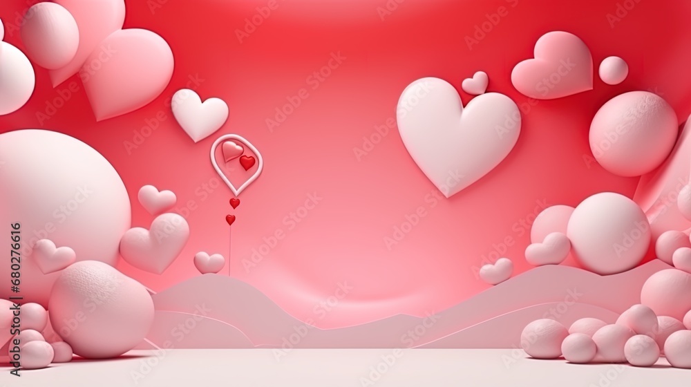 Space for copy in the Valentine's Day theme.