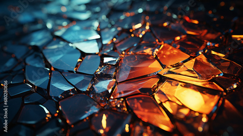 Cracked glass texture.