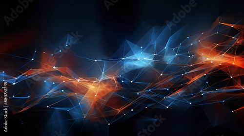 Digital abstract background. Can be used for technological processes, neural networks and AI, digital storages, sound and graphic forms, science, education photo