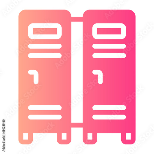 school locker gradient icon